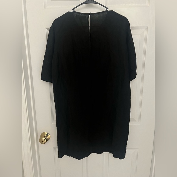 Velvet by Graham & Spencer for Anthropologie  Black Short Sleeve Linen Dress NWT - Picture 4 of 6